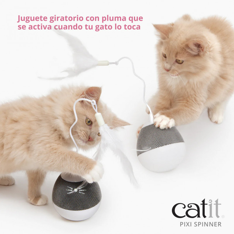 Dispensador se snacks y juguete con pluma para gatos Catit PIXI Spinne Dispensador se snacks y juguete con pluma para gatos Catit PIXI Spinne