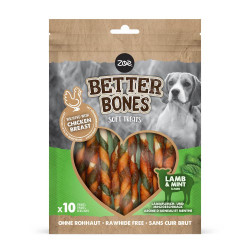 Twists envueltos en pollo para perros Zoë Better Bones Pack de 10