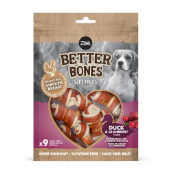 Huesitos suaves envueltos en pollo para perros Zoë Better Bones Pack de 9