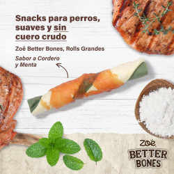Rolls grandes envueltos en pollo para perros Zoë Better Bones Pack de 10