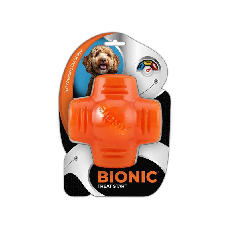 Juguete ultra resistente para perros BIONIC Treat Star