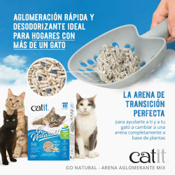 Arena Aglomerante Mix para Muchos Gatos Catit Go Natural
