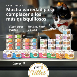 Pollo desmenuzado para gatos Catit Cuisine Fillet