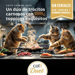 Dúo de carne con toppings para gatos Catit Cuisine Duet