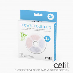Filtro de triple acción sin marco de plástico para fuentes Catit Flower Fountain