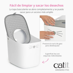 Arenero para gatos con entrada superior Catit PIXI