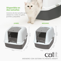 Arenero cerrado para gatos con control de olores Catit Airsift