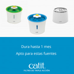 Filtro de triple acción para fuente Catit Flower Fountain