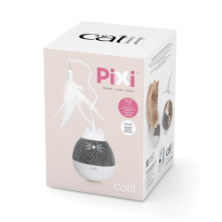 Dispensador se snacks y juguete con pluma para gatos Catit PIXI Spinner