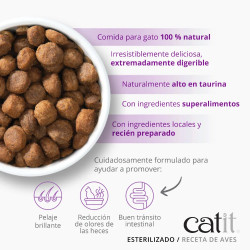 Pienso para gatos Catit Recipes - Receta de Aves para ESTERILIZADO