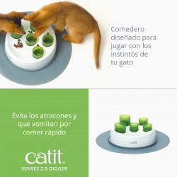 Comedero antivoracidad para gatos Catit Senses Digger
