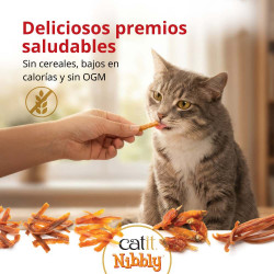 Snacks masticables para gatos Catit Nibbly Wraps