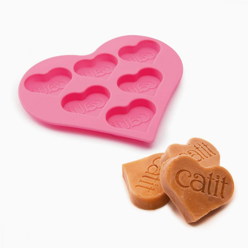 Molde para helados para gatos en forma de corazón Catit Creamy