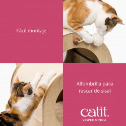Cueva refugio rascador para gatos Catit Vesper Minou