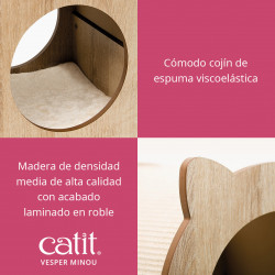 Cueva refugio rascador para gatos Catit Vesper Minou