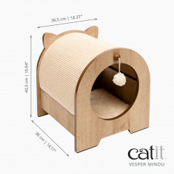 Cueva refugio rascador para gatos Catit Vesper Minou