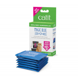 Almohadillas de recambio reductoras de olor de gatos Catit Magic Blue