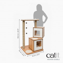 Árbol rascador para gatos Catit Vesper Doble