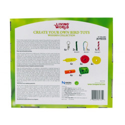 Kit para crear juguetes para loros Living World - 28 piezas