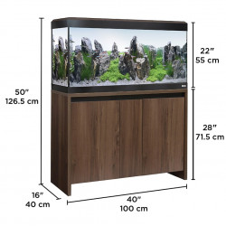 Acuario con iluminación LED bluetooth Fluval Roma de 200L
