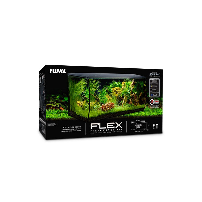 Acuario de agua dulce de diseño Fluval Flex de 123L