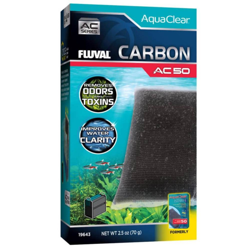 Carbón activo para filtro AquaClear Fluval AC - Pack de 1