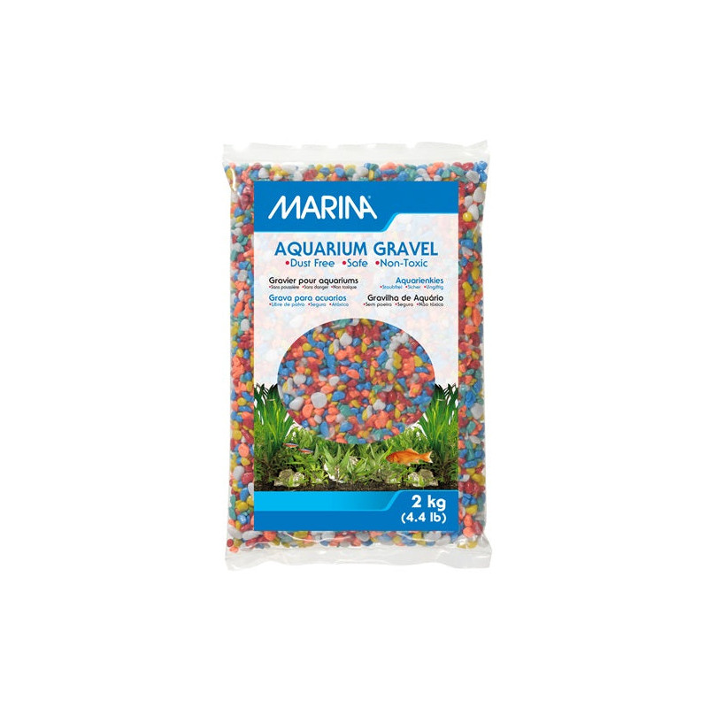 Grava de color para acuarios Marina - 2kg