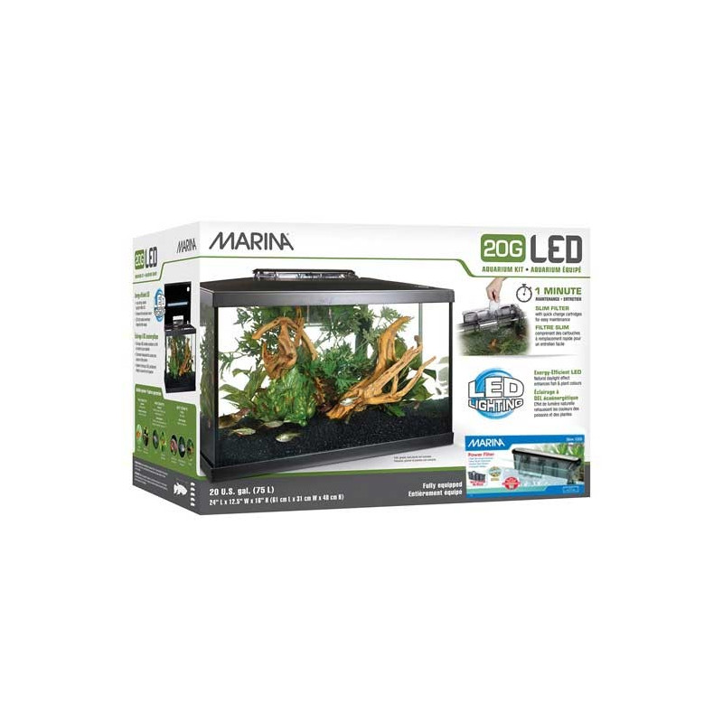 Kit de acuario con iluminación LED Marina