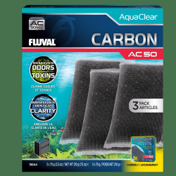 Pack ahorro carbón para filtro AquaClear Fluval AC - Pack de 3