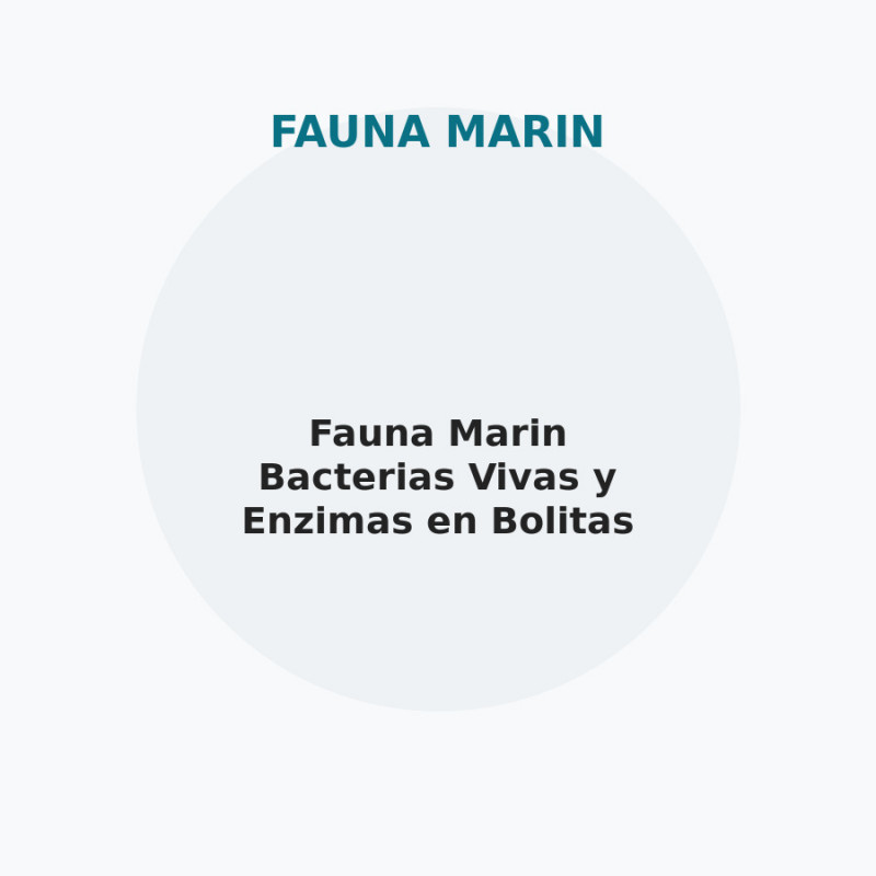 Fauna Marin Bacterias Vivas y Enzimas en Bolitas de Gel